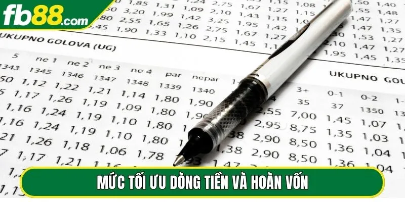 Mức tối ưu dòng tiền và hoàn vốn