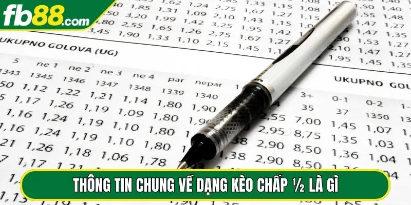 Thông tin chung về dạng kèo chấp 1/2 là gì